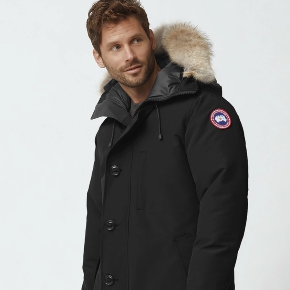 Mens Black Canada Goose Winter Parka (Removable fur) - Picture 2 of 11